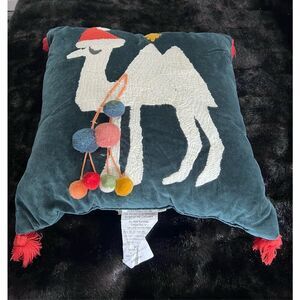 Opalhouse x Jungalow Embroidered Boho Christmas Camel Square Throw Pillow
